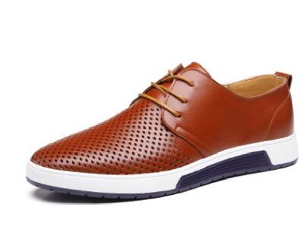 Printemps Hommes Chaussures Évider sandales Homecoming ballerines Designer Mariage Mâle Oxford Chaussures Hommes Appartements Grands chantiers Taille US: 6-14 419