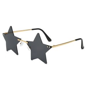 printemps homme femme mode pentagramme lunettes de soleil sans cadre plage d'été prenant cyclisme voyage modélisation lunettes de fête lunettes lunettes 6COLORS