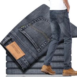 Printemps hommes pantalons Jeans décontractés noir bleu maigre corée Denim pantalon Y2K jean vêtements pour hommes pantalons en gros 240124