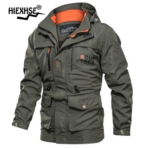 Spring Men Outdoor Jacket Waterproof Hiking Coat Men Autumn Windbreaker Jacket Military Tactical Jacket Fashion Pockets 220119