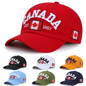 Spring Men's Baseball Caps For Women Embroidery Canada Maple leaf Hat Retro Casual Streetwear Cotton Casquette Snapback Cap
