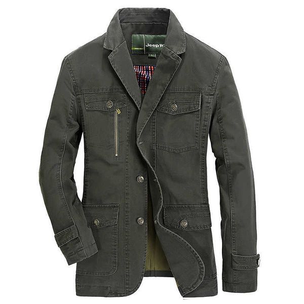 Primavera para hombre 95 chaqueta lavada de algodón suelta de gran tamaño informal de negocios pequeño traje chaqueta de primavera chaqueta de trabajo de moda