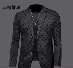 Lente Herenpakken Blazers Westerse kleding ontwerper mannen klassieke letterprint Blazer herfst luxe uitloper jas slim fit letter patchwork dames