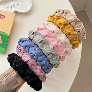 Spring Mesh gevlochten geknoopte hoofdbanden mode haaraccessoires voor vrouwen trendy casual haarband haarband meisje hoofddeksel