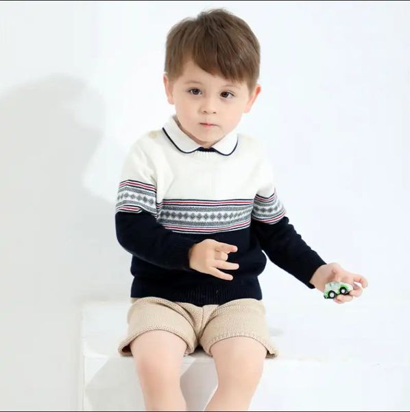 Printemps nouveau bébé pull à col roulé enfants vêtements hauts 1 à 7 ans garçons filles tricoté pull enfant en bas âge pull enfants pull