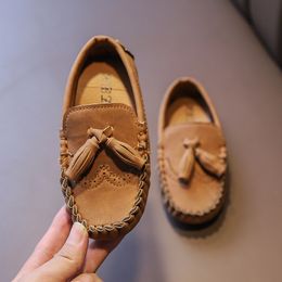 Lente Nieuwe Casual Kinderen Mocassin Schoenen Een Pedaal Rundvlees Pees Bodem Baby Meisjes en Jongens Zachte Kids Fashion Maat 21-30