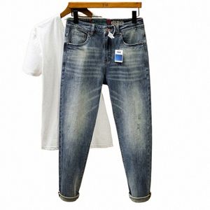 Printemps nouvelle qualité grande taille tissu hommes poids moyen Denim jean américain décontracté Fi marque rétro lâche jeunesse Fi pantalon 48MN #