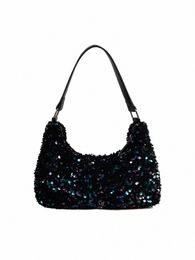 Lente Nieuwe Lovertjes Ontwerp Vrouwen Onderarm Tas Temperament Zacht Handvat Sparkly Banket Tas Klassieke Zip Up Dame Schoudertas d3kY #