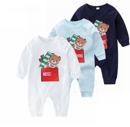 Primavera de algodón recién nacido Mompers niños pequeños diseñador ropa de oso de bebé monstruos impresos para niños