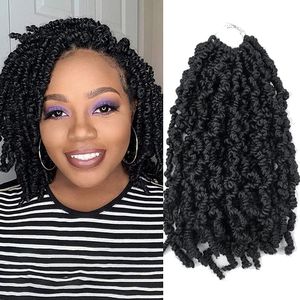 Pré-torsadés Printemps Twist Cheveux Tresses Synthétiques Crochet Extensions de Cheveux 10 pouces 15 brins / paquet Ombre Crochet Twist Tresses Moelleux Bouclés Twist Tressage Cheveux En Vrac LS28Q