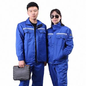 Printemps Réfléchissant Lg Manches Uniformes De Travail Anti-statique Gaz Stati Atelier Électrique Mécanicien Combinaison Vêtements De Travail Pour Hommes q0bi #