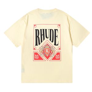 Spring Rhude zomer t-shirt man shirts vrouwen T-stukken skateboard mode mannen korte mouw t-shirt luxe heren t-shirts 4688