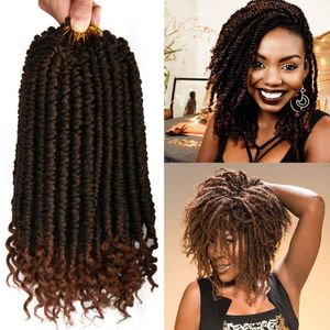 12 pouces printemps sénégalais torsion crochet tresses bouclés extrémités 12 brins / pcs pour les femmes noires printemps torsion synthétique moelleux printemps torsion crotchet cheveux LS27