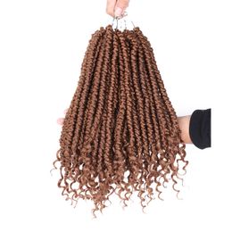 12 Inch Lente Senegalese Twist Gehaakte Haar Gehaakte Twist Haar met Krullend Uiteinden Lente Twist Gehaakte Vlechten 12 strengen/stks LS27