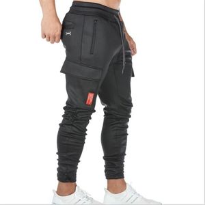 Printemps poche latérale Casual hommes pantalons de survêtement Joggers pantalons vêtements de sport pantalons de musculation 201221