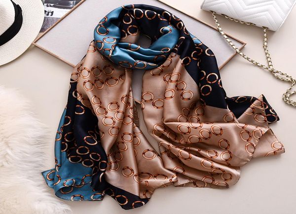 Printemps doux Foulard en soie concepteur Bufanda Mujer impression numérique ceinture Bandana Foulard femmes marque Hijab châle New7761435