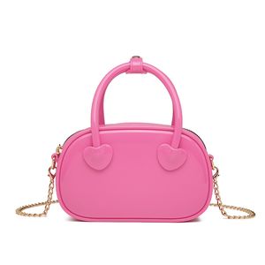 Springstijl PVC Portable Bag Candy Color Schouder Handtas Ketting Kussen Jelly Bag voor dames