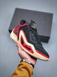 Printemps été 2023 chaussures de basket-ball Jumpman Tatum 1 Zoo noir métallisé or-université rouge-plage homme femme chaussures de créateur baskets de sport avec boîte