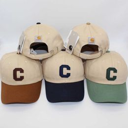 Printemps/été Alphabet brodé Patch coloré casquette de baseball haut rigide court Eaf Art parasol chapeau pour hommes et femmes voyage langue de canard