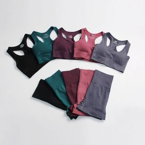 2 piezas de yoga sin costuras conjuntos de ropa para mujeres ropa de entrenamiento deportivo ropa de gimnasio con la cintura alta de manga larga top sports baches carreras pantalones de yoga ropa deportiva ropa deportiva