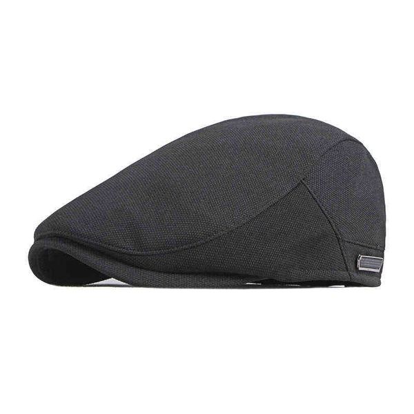 Printemps été béret chapeau hommes plat pic bérets en arête de poisson casquette avant aléatoire pour les femmes couleur unie gavroche peintre chapeau Gorras J220722