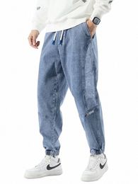 Printemps Été Noir Bleu Baggy Jeans Hommes Hip Hop Streetwear Lâche Harem Jean Pantalon Mâle Casual Jogger Pantalon Plus Taille 8XL 759q #