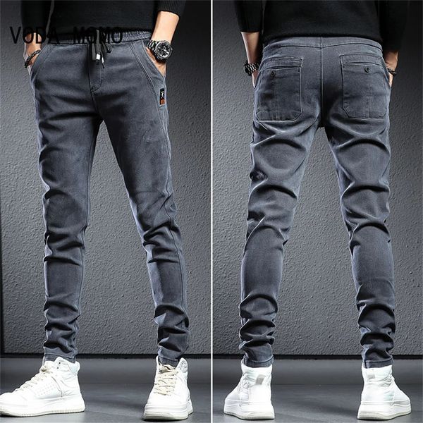 Printemps été noir gris Cargo Jeans hommes Streetwear Denim Jogger pantalon hommes Baggy Harem Jean pantalon cargo pants men jeans 240228