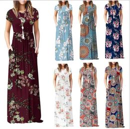 Lente/zomer Boheemse dames Casual Baratos Flower Gedrukte kleding Elegante avondjurk Vestidos de Mujer 240430