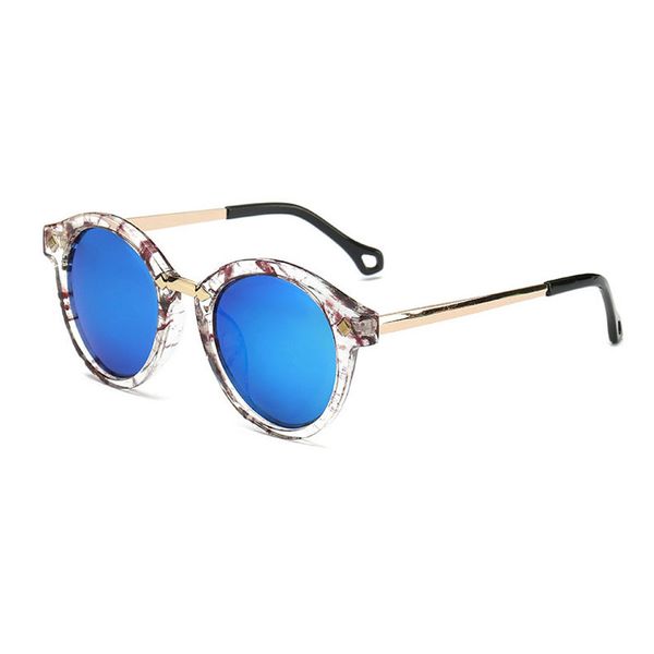 Printemps été marque Designer femmes mode lunettes de soleil ronde océanique couleur lentille femmes mer plage Style femme rétro miroir dames lunettes