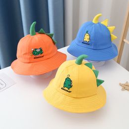 Chapeau seau mignon pour enfants, casquette Panama de dinosaure de dessin animé, pour bébé, plage en plein air, pêcheur, chapeaux de soleil, HCS207, printemps et été