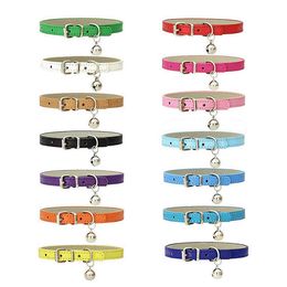 Colliers de chien de mode printemps été avec cloches fournitures décoratives pour animaux de compagnie 16 couleurs collier pour animaux de compagnie adapté aux chiens de petite et moyenne taille