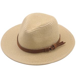 Lente zomer jazz stro hoed brim hoed vrouwen mannen strand schaduw hoeden vrouw zonbescherming pet man buiten reisvakantie petten
