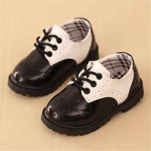 Zapatos de primavera y verano para niños y niñas, zapatillas informales de estilo británico, zapatos de vestir suaves a la moda de cuero PU para niños