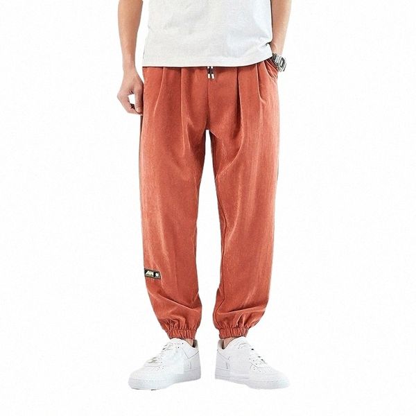 Primavera Verano hombres pantalones de talla grande sueltos vintage casual streetwear pantalones lápiz elasticidad de gran tamaño grandes ventas pantalones Harem 48 9905 #