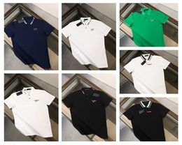 Lente/zomer herenontwerper Nieuwe Triangle Animation Patroon Pure Cotton Soft Heren Polo Shirt Business Slim-Fit Men's T-Shirt Clothing M-3XLQiao