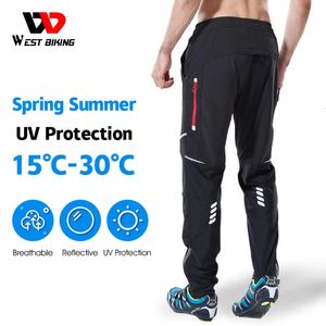 Spring Summer Mens Cycling Pants S-4XL Grootte Ademend transpirabele reflecterende fietsbroek Lange sportfietsbroek Ciclismo 240403