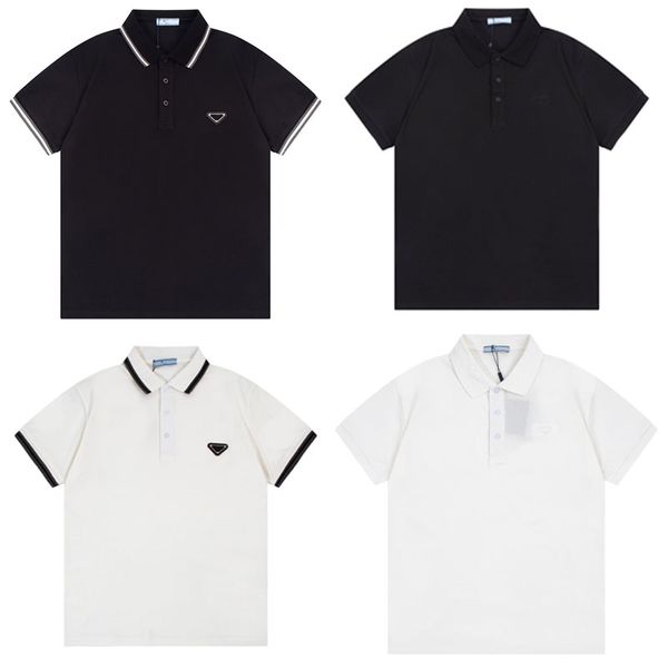 Printemps été hommes mode conception minimale polo chemise de tennis logo triangle classique pour le bureau et les loisirs polo en cachemire homme chemise de sport de qualité supérieure