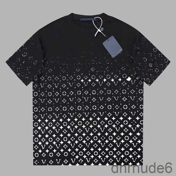 Primavera Verano Camiseta para hombre Italia Monograma Algodón Piqué Flor de arena Camiseta Damier Rush Manga corta Ajuste relajado en camisetas Mujer Camisetas 7AN8