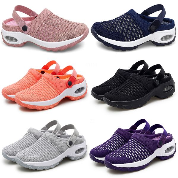 Printemps été nouvelles demi-pantoufles rembourrées chaussures pour femmes coréennes chaussures basses décontractées GAI respirant mode polyvalent 35-42 44 XJ