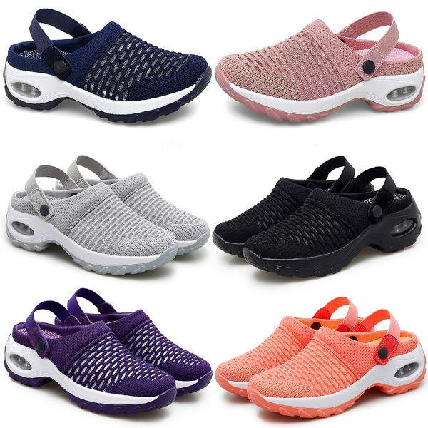 Printemps été nouvelles demi-pantoufles rembourrées chaussures pour femmes coréennes basses chaussures décontractées GAI respirant mode polyvalent 35-42 50 XJ