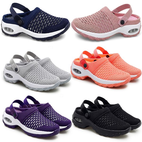 Printemps été nouvelles demi-pantoufles rembourrées chaussures pour femmes coréennes chaussures basses décontractées GAI respirant mode polyvalent 35-42 47 XJ