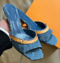 Nouveaux talons printemps/été, sandales et pantoufles de cowboy, cuir véritable, grande semelle, cuir de vache, dimensions intérieures : 35-41 avec boîte