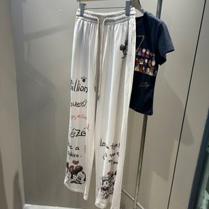 Lente/zomer nieuwe puur witte werkkledingbroek met elastische taille voor trendy damesmode