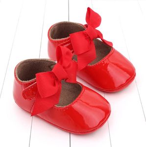 Chaussures pour bébé de nouveau-né de printemps Bowknot Sole de caoutchouc anti-glip