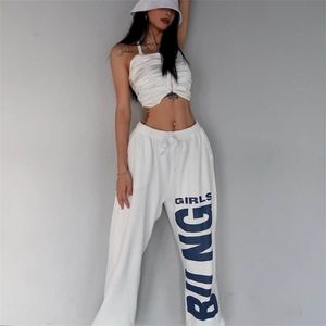 Lente zomer broek vrouwelijke studenten koreaans harajuku losse casual plus mode streetwear vrouwen goth joggingbroek broek 211115