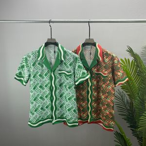 Camisa de manga corta de calidad con estampado de primavera y verano Camisas casuales para hombres