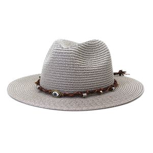  Sombreros de sombra para playa y mar para primavera y verano, sombrero de protección solar para hombres y mujeres,  gorra de Panamá de Jazz de paja,  gorras de vacaciones para viajes al aire libre, sombreros para el sol