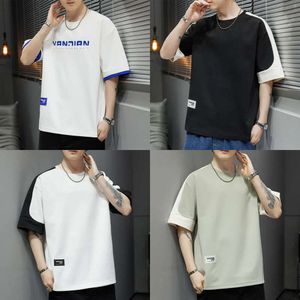 Lente/zomer kort 2024 NIEUW LOSS Fitting tweedelig voor heren oversized half mouwen trendy t-shirt