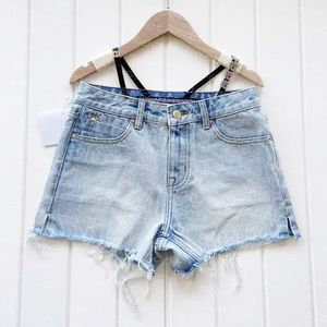 Lente zomer korte jeans dames ontwerper sexy strass brief mode shorts ademende broek