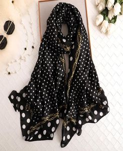 Lente Zomer Zijden Sjaal Vrouwen Print Polka Dot Pashmina Sjaal Foulard Femme Hijab Sjaal Bufanda Invierno Mujer New9344973